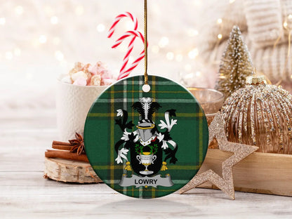 Family Crest Personalized Christmas Tree Ornament product type