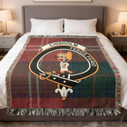 Chisholm Clan Scottish Tartan Woven Blanket – 100% Cotton