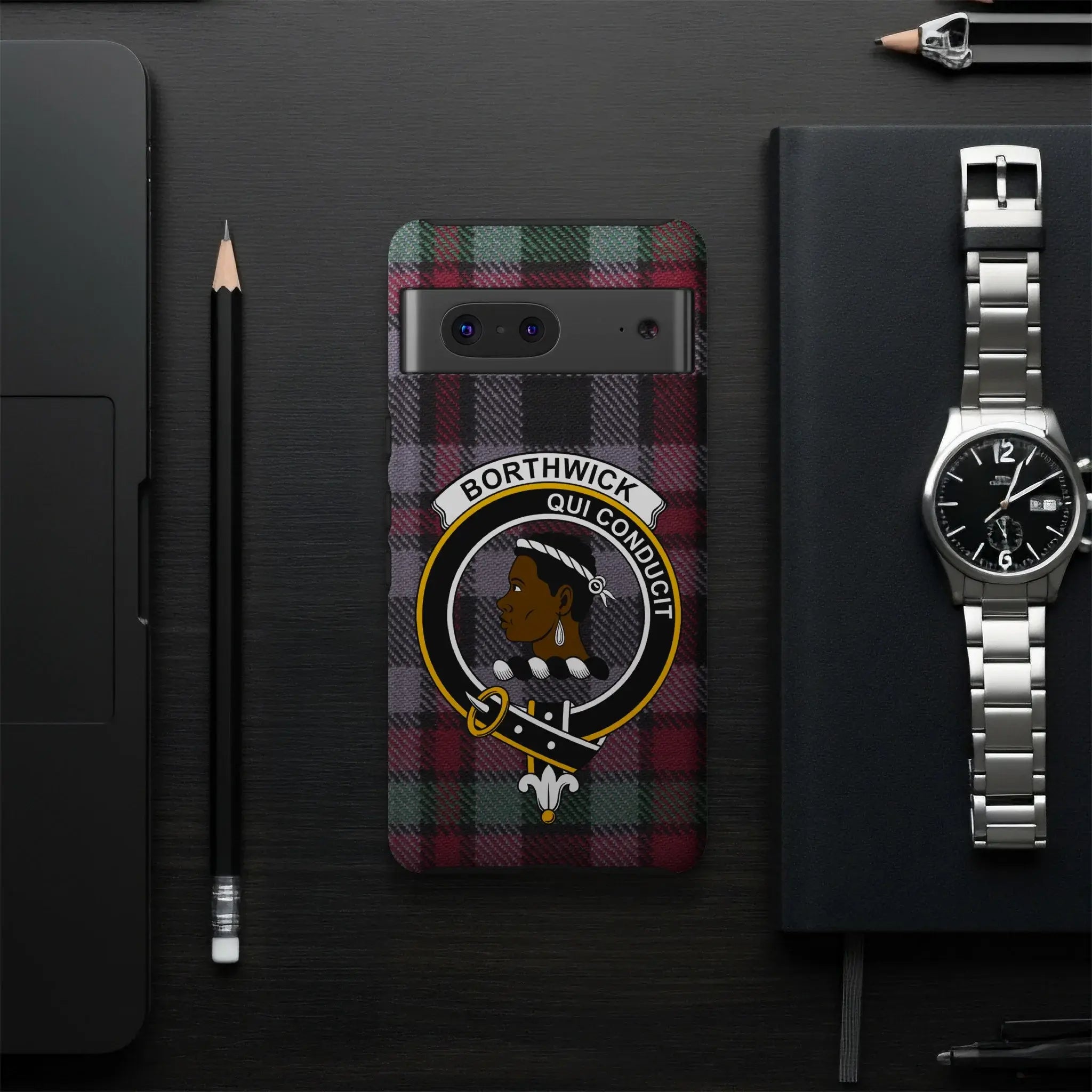 Borthwick Qui Conducit Plaid Phone Case for Smartphones
