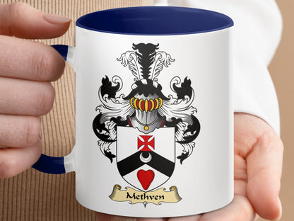 Methven Clan Surname Family Crest Coat of Arms Mug - Living Stone Gifts