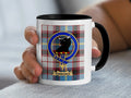Torrance tartan mug with a coloured accent handle and interior