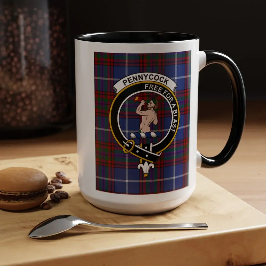 Pennycock Free For A Blast Plaid Crest Mug