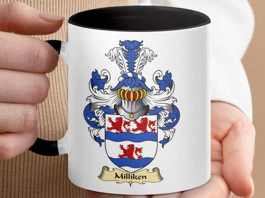 Milliken Scottish Family Crest Coat of Arms Mug - Living Stone Gifts