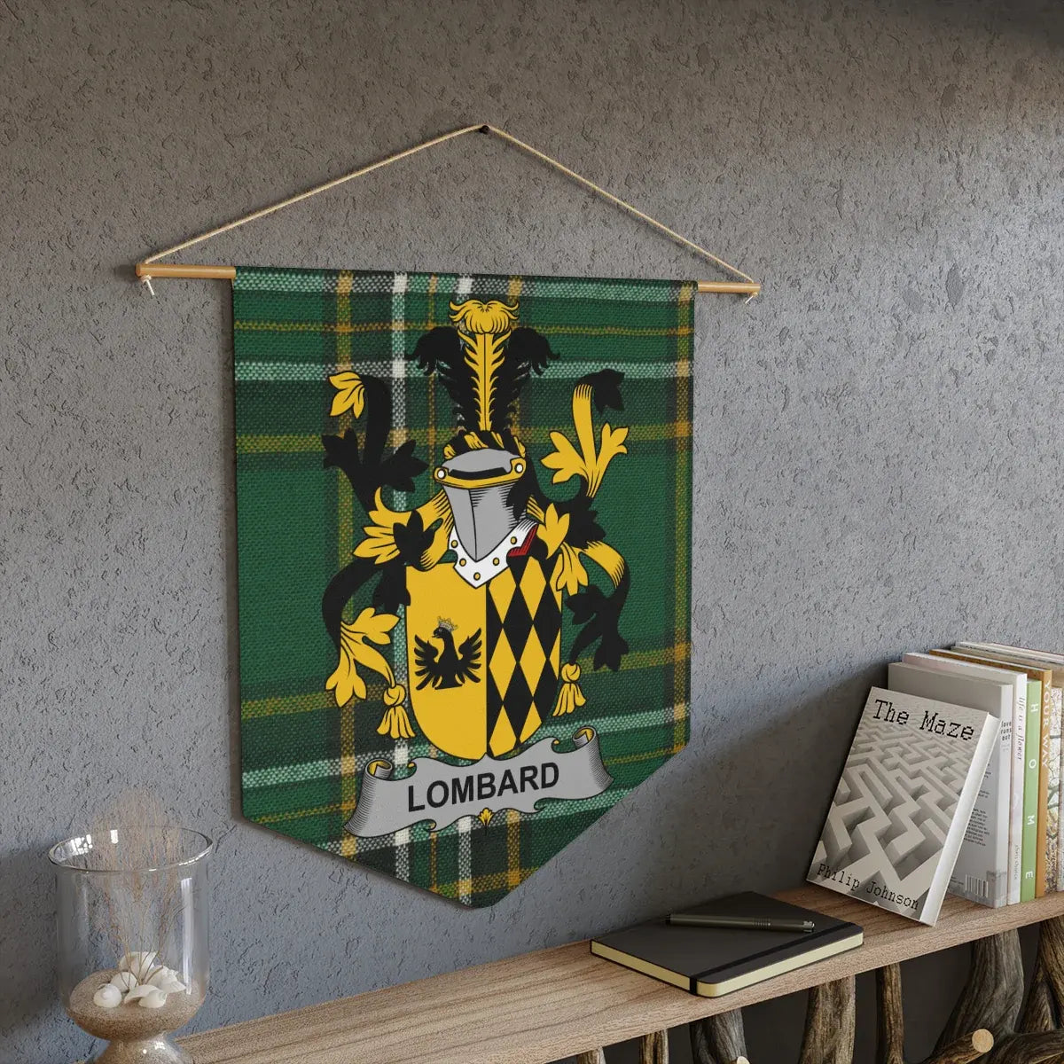 Lombard Coat of Arms Family Crest Wall Hanging product