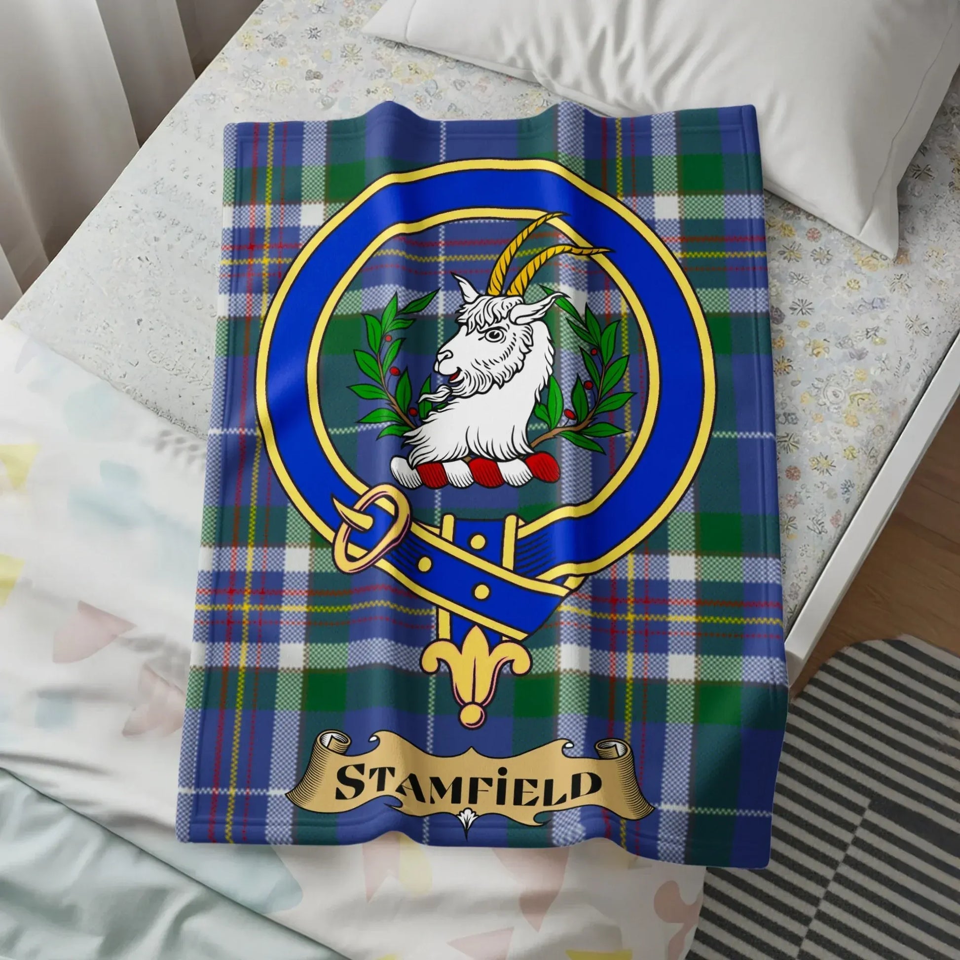Stampfield Crest Plaid Tartan Blanket product