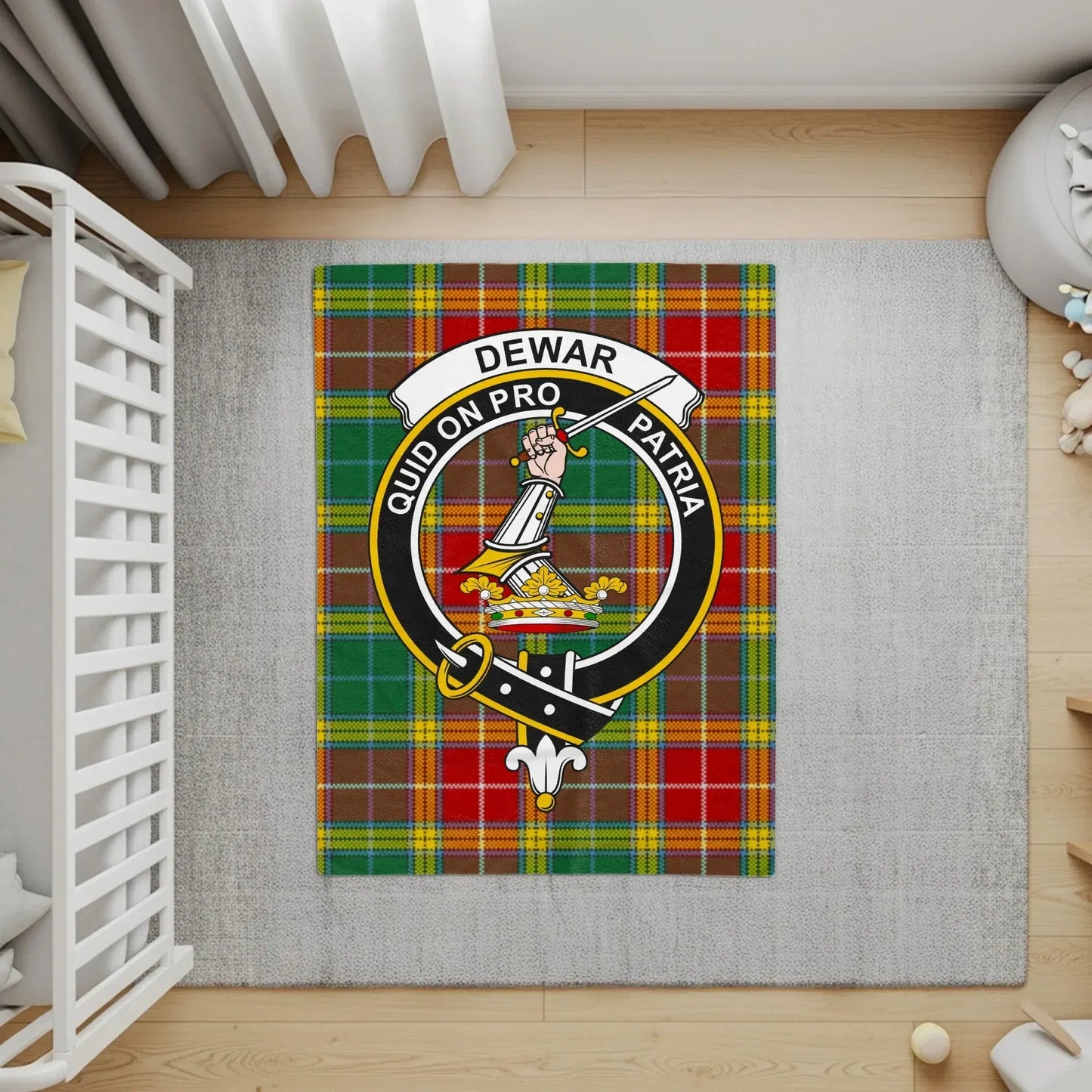 Quid O Pro Patria Dewar Tartan Print for Home Decor product type