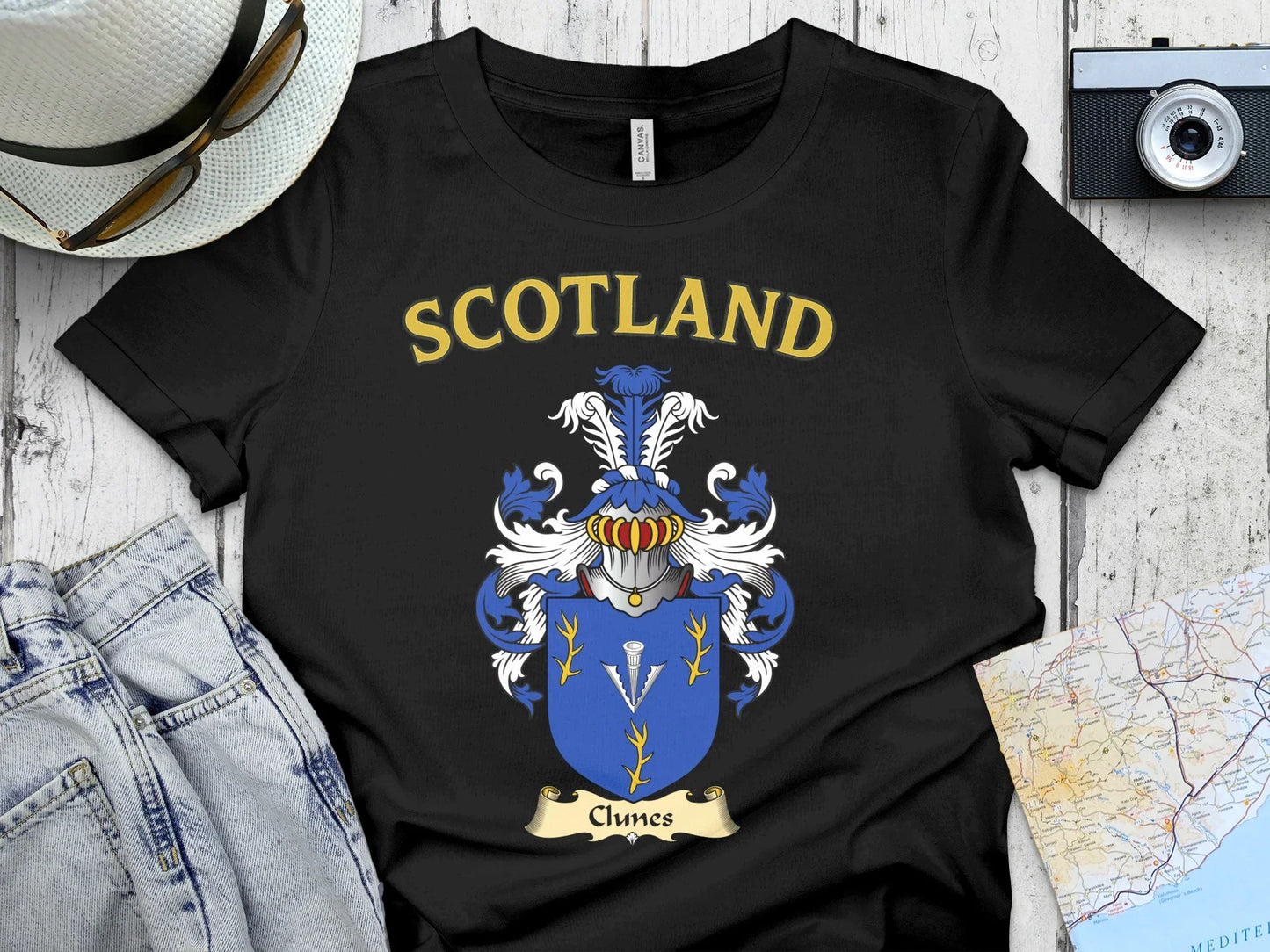 Scotland Clunes Crest Design Graphic T-shirt product