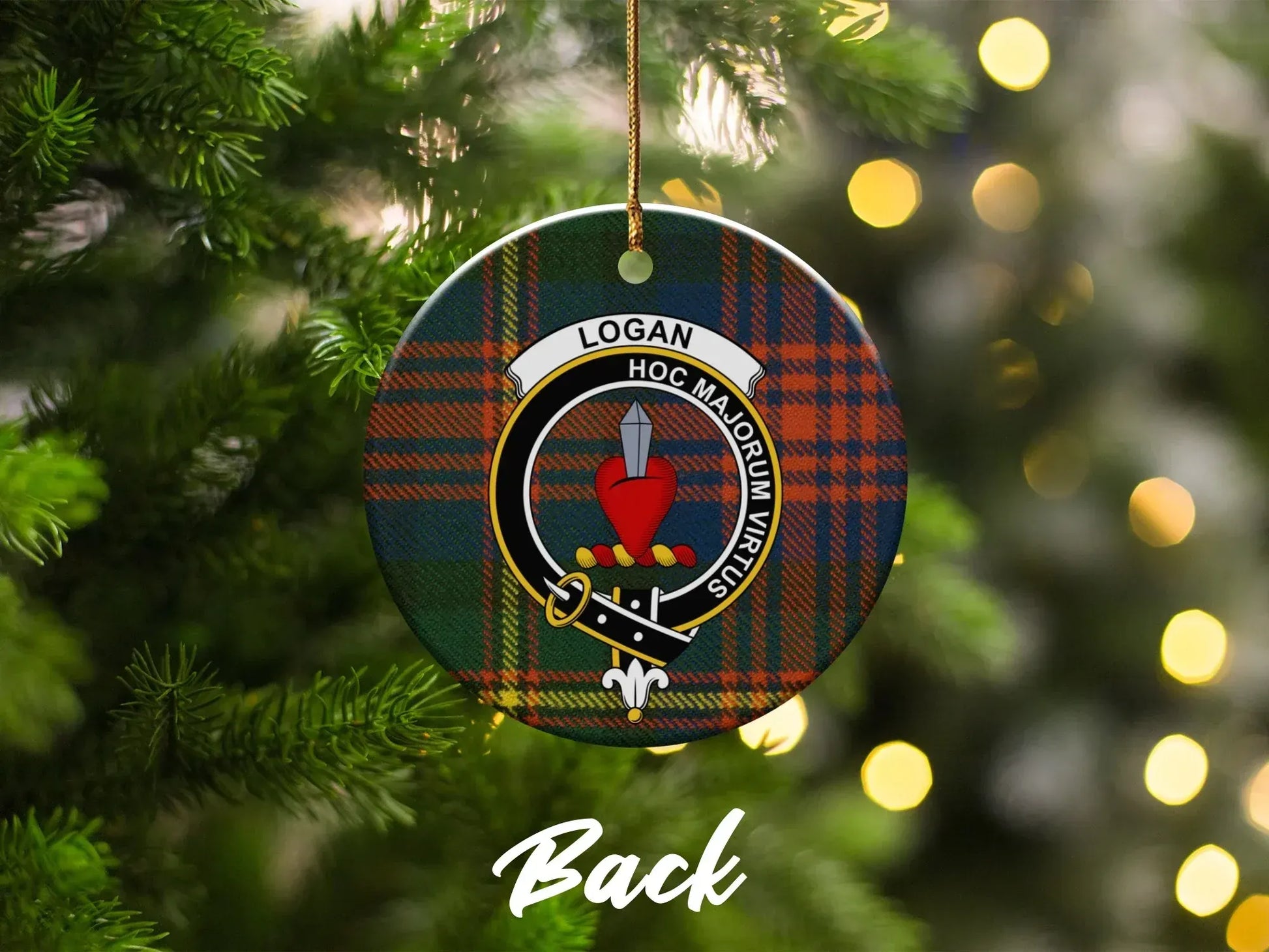 Custom Scottish Tartan Christmas Ornament product
