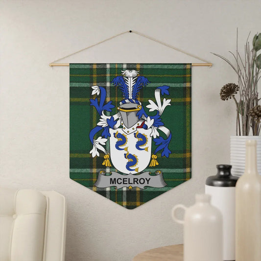 McElroy Family Crest Tartan Design Banner product type