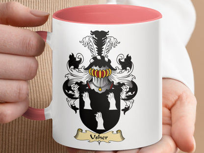 Clan Usher Scottish Coat of Arms Mug - Living Stone Gifts