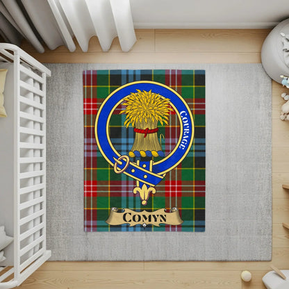 Comyn Courage Crest Tartan Pattern Plaid Blanket product