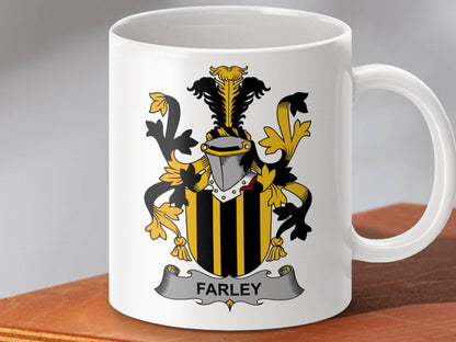 Farley Surname Irish Family Crest Mug - Celtic Ancestry Gifts