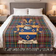Bethune Scottish Family Shield Woven Blanket