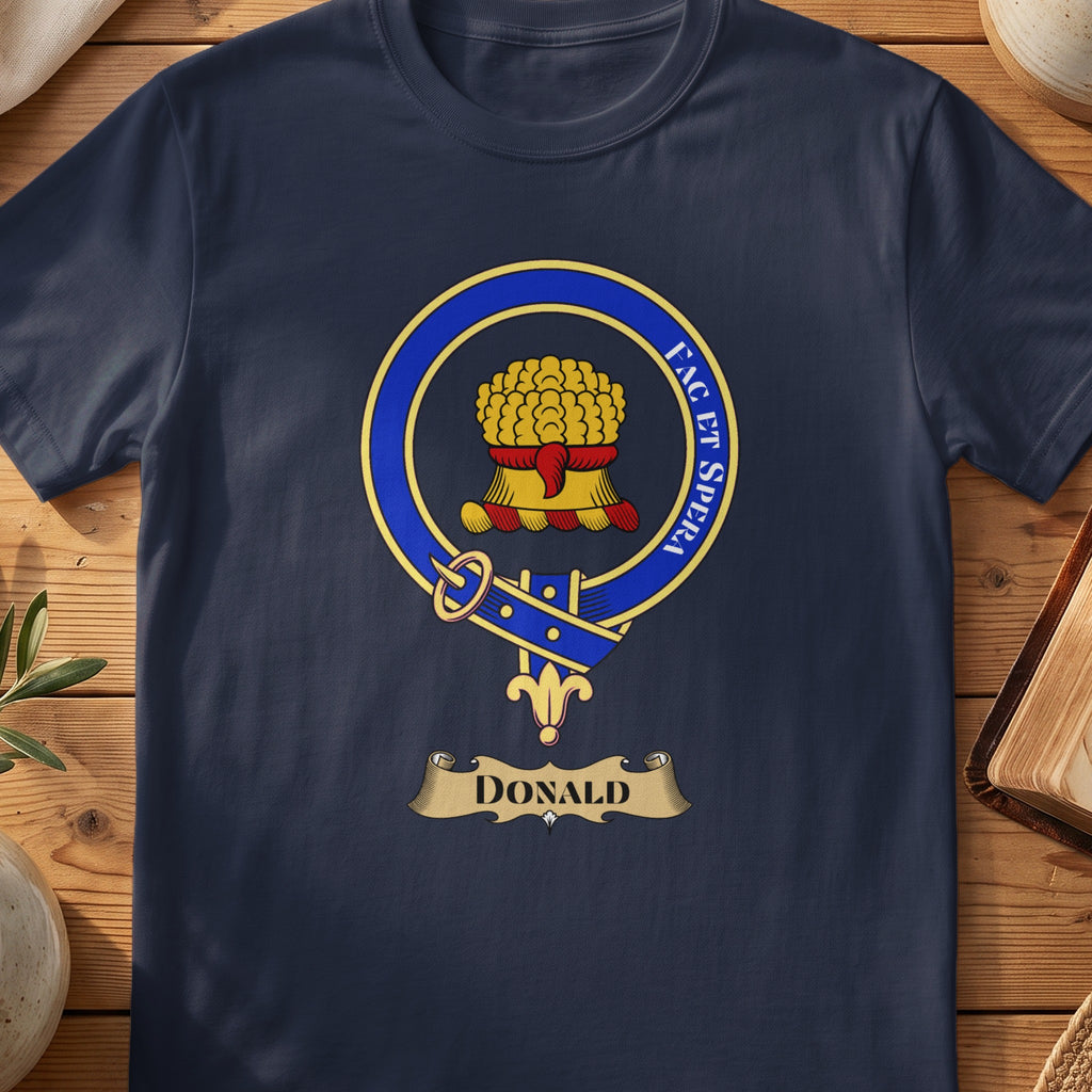 Donald Scottish clan crest T-shirt in navy