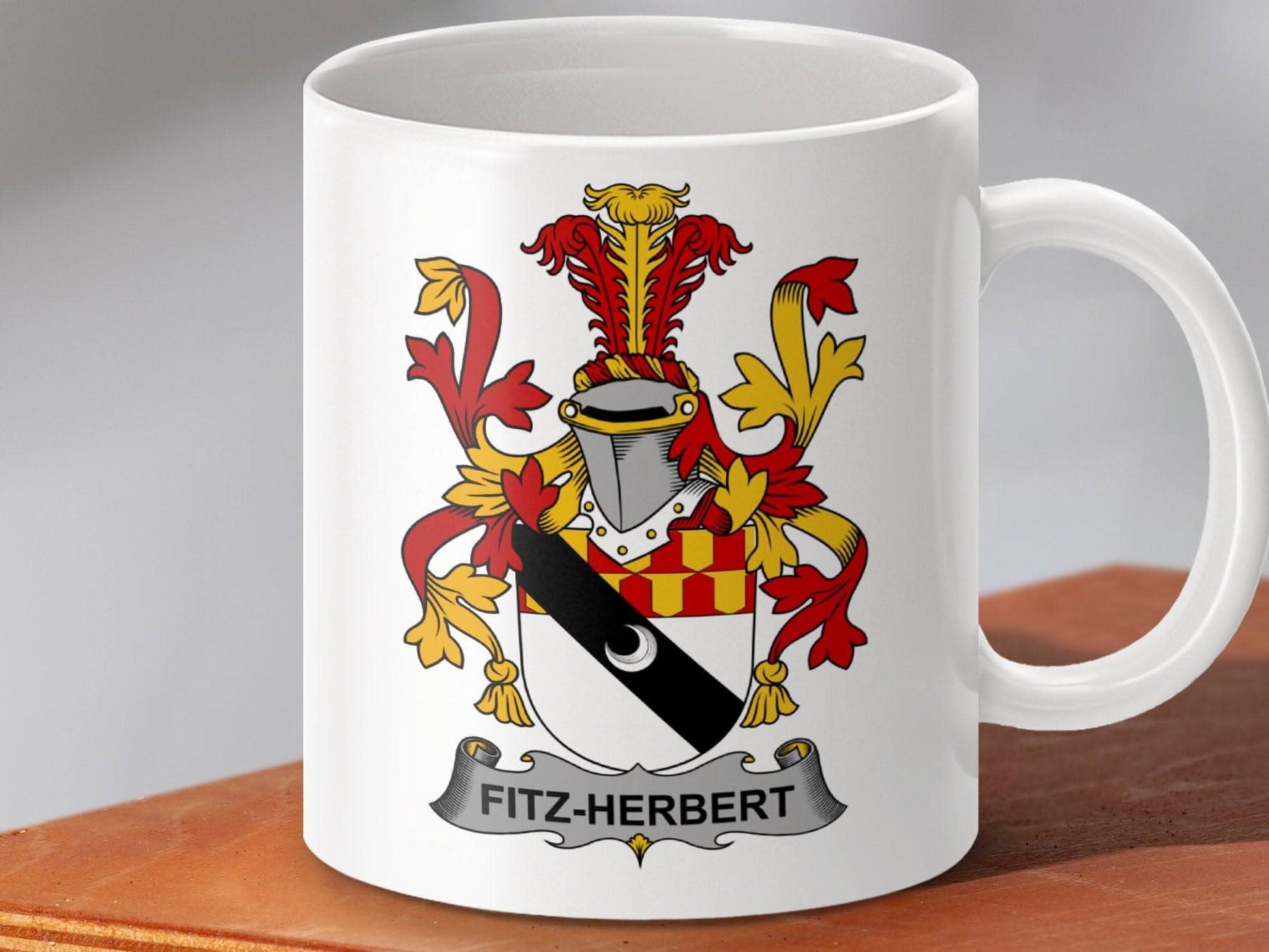 Fitz-Herbert Surname Irish Family Crest Mug - Celtic Ancestry Gifts