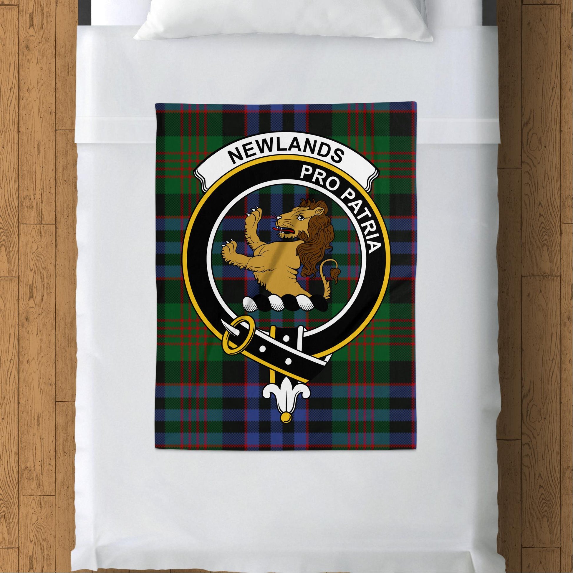 Scottish Clan Newlands Tartan Throw Blanket - Living Stone Gifts