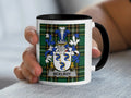 McElroy Irish family crest black accent mug