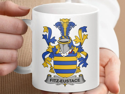 Fitz-Eustace Surname Irish Family Crest Mug - Celtic Ancestry Gifts