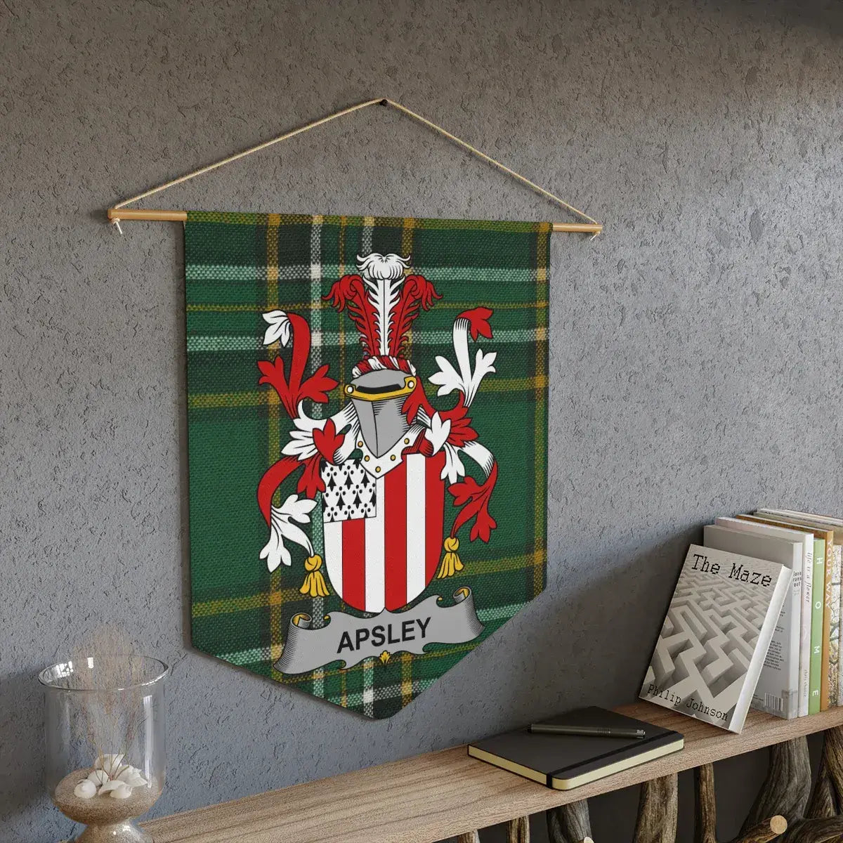 Apsley Family Crest Tartan Shield Wall Hanging product