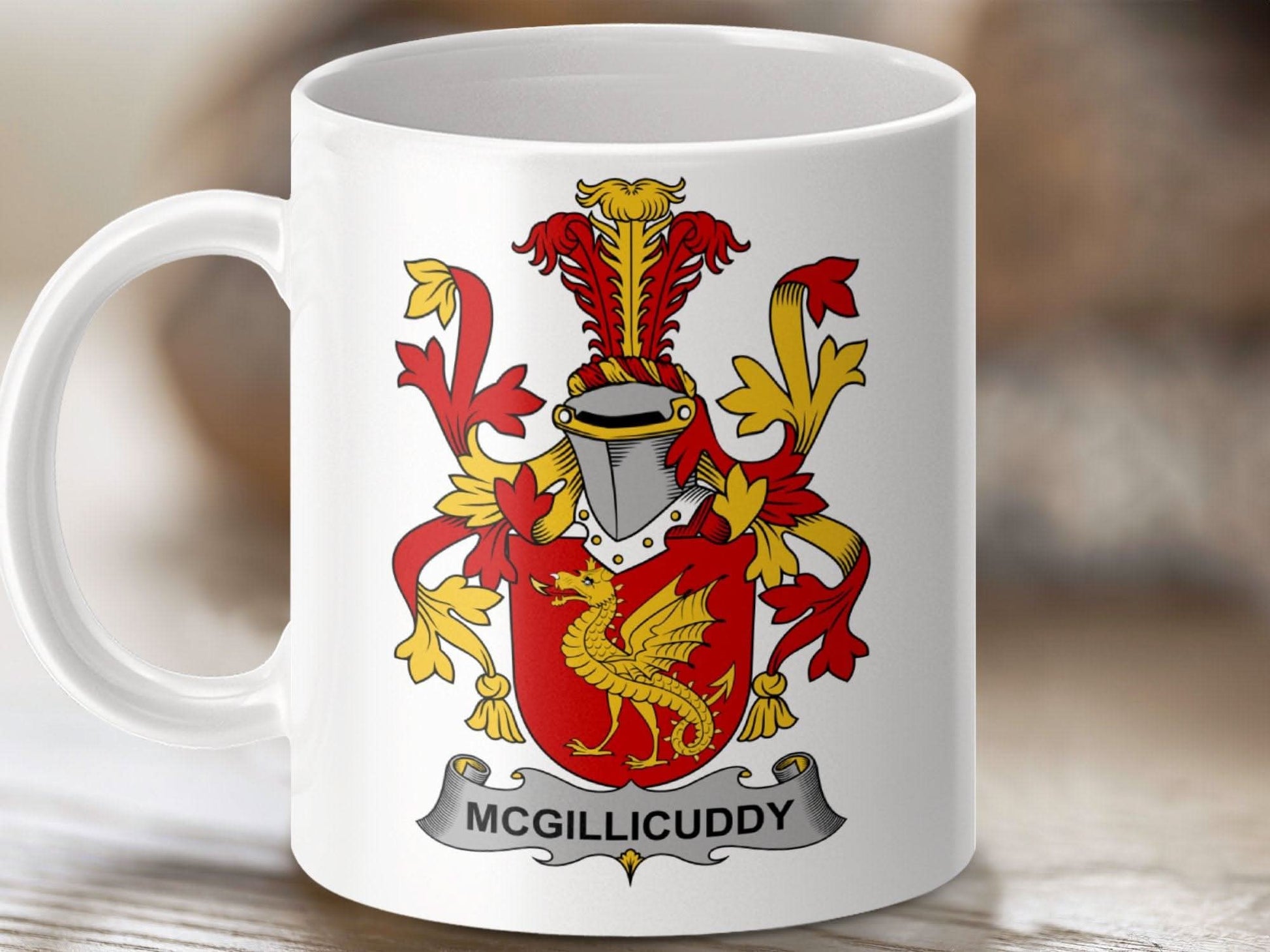 McGillicuddy Family Crest Coat of Arms Mug - Celtic Ancestry Gifts