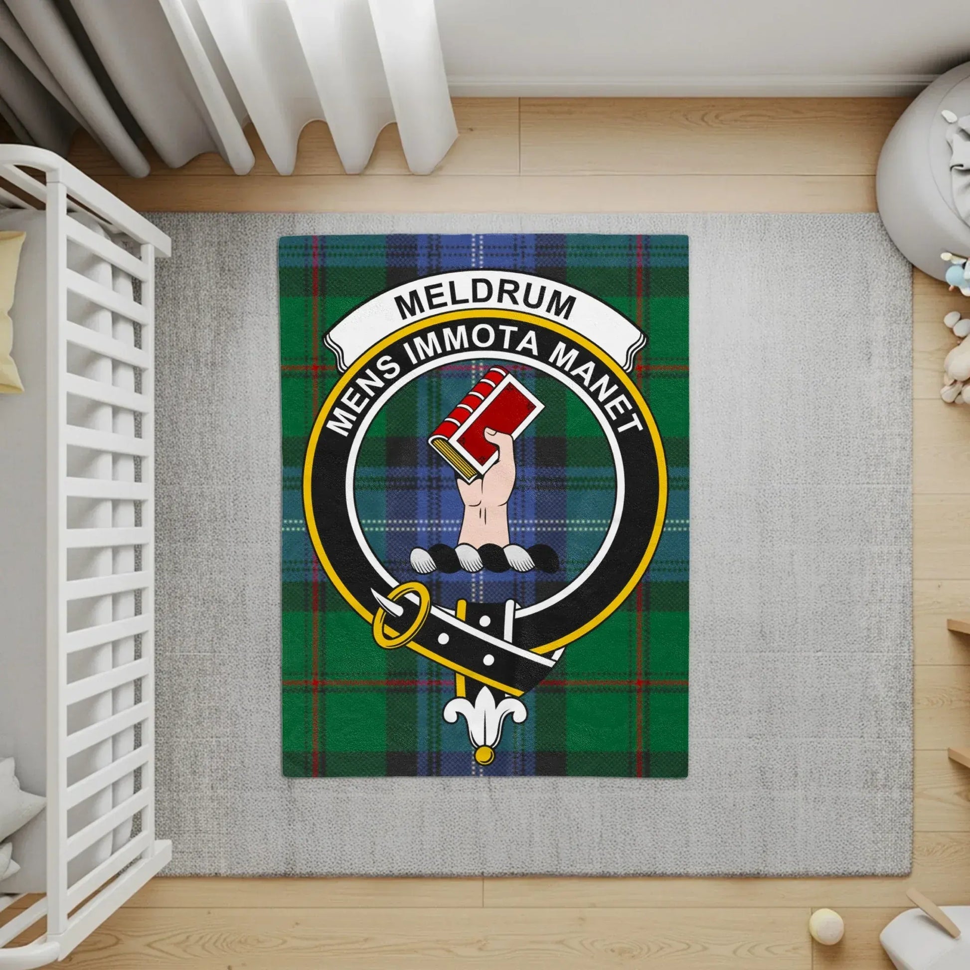 Meldrum Mens Immota Manet Emblem Crib Rug product