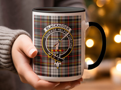 Blackadder Courage Helps Fortune Plaid Pattern Mug