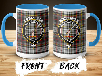 Blackadder Courage Helps Fortune Plaid Pattern Mug