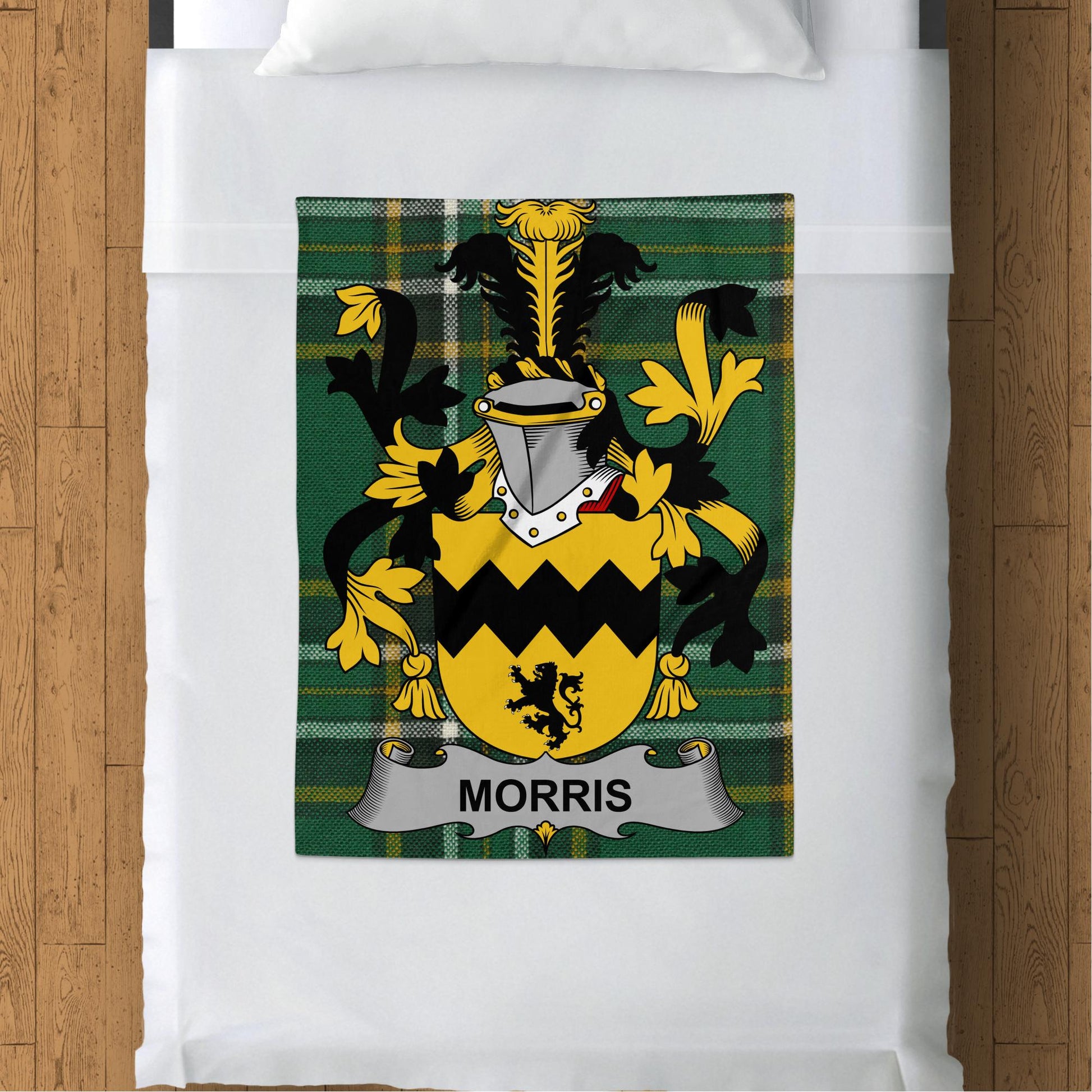 Blankets (Arctic Fleece Blanket (30" x 40")) - / 30" x 40" Morris Irish Surname on National Tartan Blanket