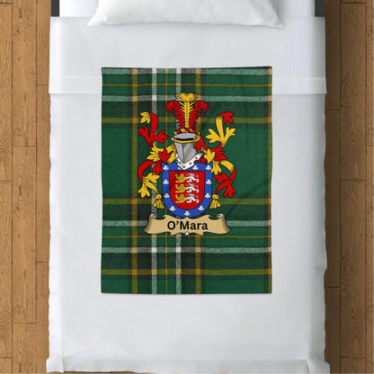 Blankets (Arctic Fleece Blanket (30" x 40")) - / 30" x 40" O'Mara Surname Irish Tartan Throw Blanket