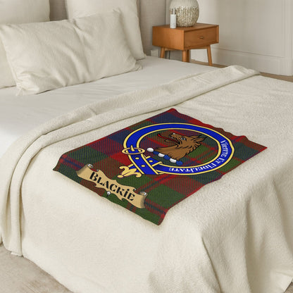 Blankets (Arctic Fleece Blanket (30" x 40")) - / 30" x 40" Scottish Clan Blackie Crest Tartan Throw Blanket