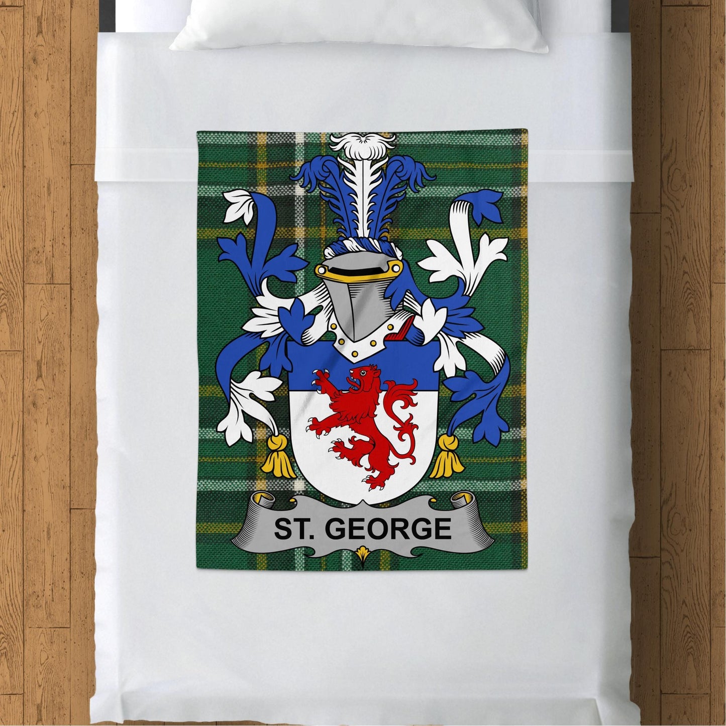 Blankets (Arctic Fleece Blanket (30" x 40")) - / 30" x 40" St George Surname Irish Tartan Throw Blanket