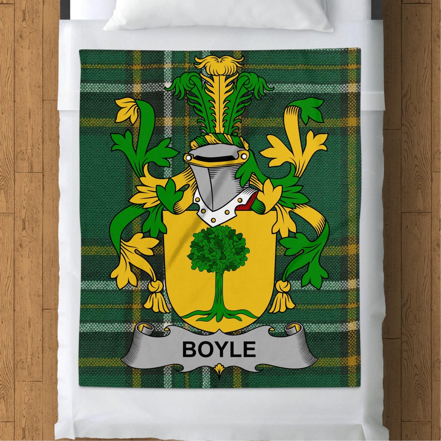 Blankets (Arctic Fleece Blanket (50" x 60")) - / 50" x 60" Boyle Surname Irish Tartan Throw Blanket