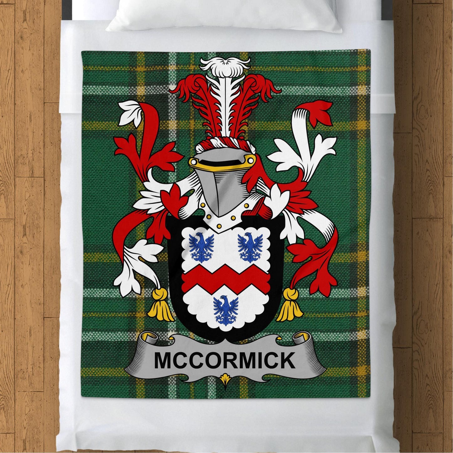 Blankets (Arctic Fleece Blanket (50" x 60")) - / 50" x 60" McCormick Surname Irish Tartan Throw Blanket