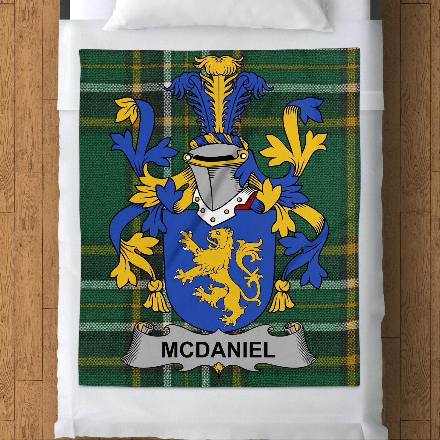 Blankets (Arctic Fleece Blanket (50" x 60")) - / 50" x 60" McDaniel Surname Irish Tartan Throw Blanket