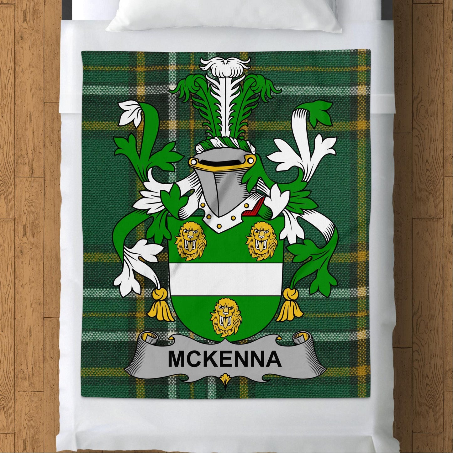 Blankets (Arctic Fleece Blanket (50" x 60")) - / 50" x 60" McKenna Surname Irish Tartan Throw Blanket