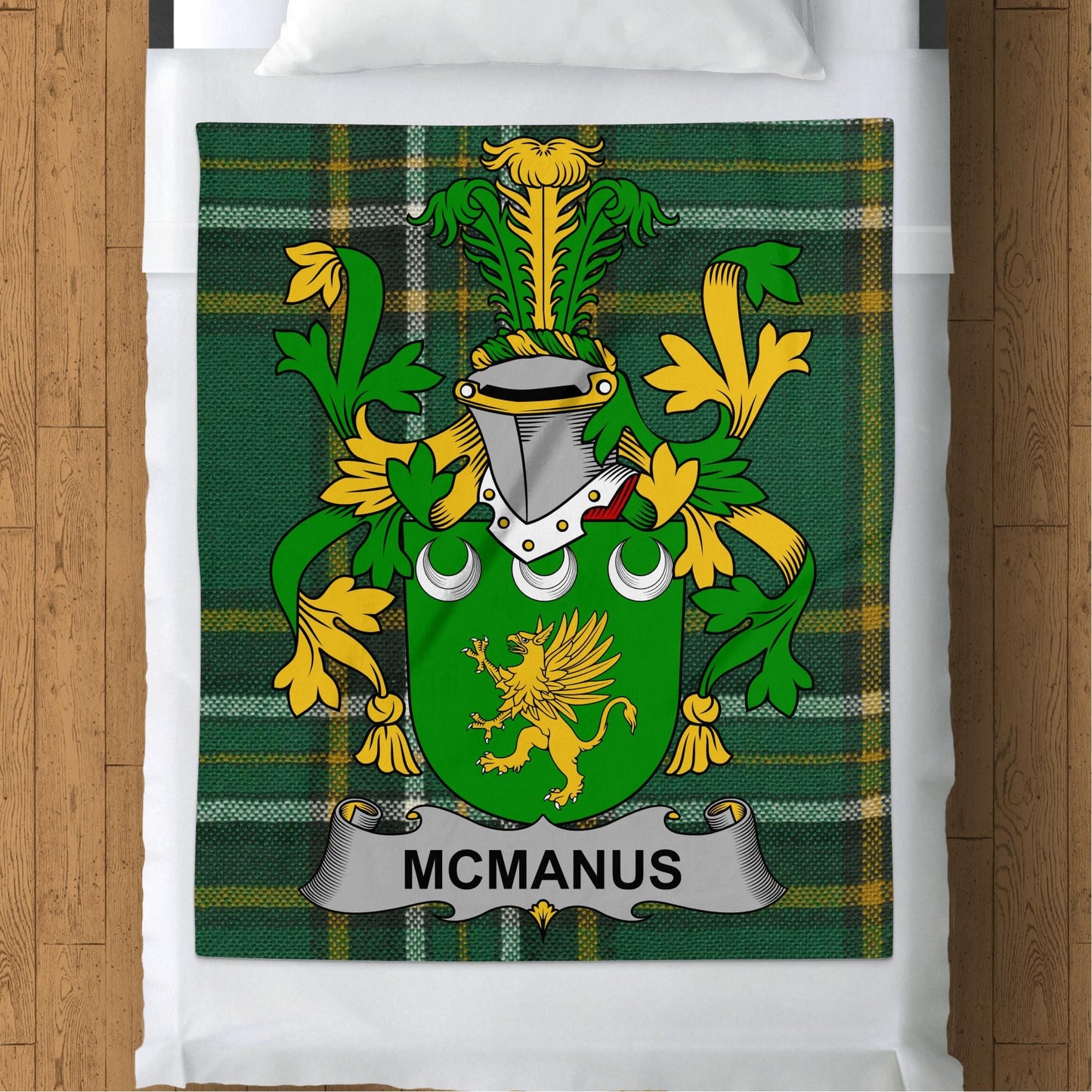 Blankets (Arctic Fleece Blanket (50" x 60")) - / 50" x 60" McManus Surname Irish Tartan Throw Blanket