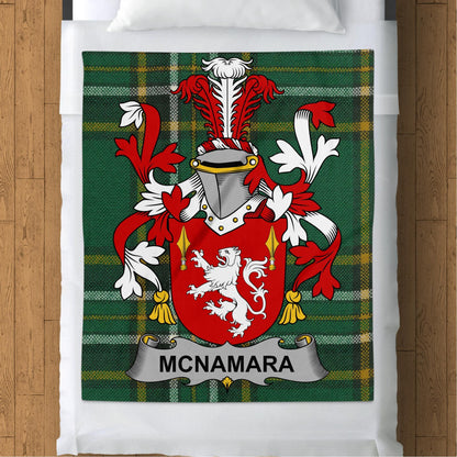 Blankets (Arctic Fleece Blanket (50" x 60")) - / 50" x 60" McNamara Surname Irish Tartan Throw Blanket