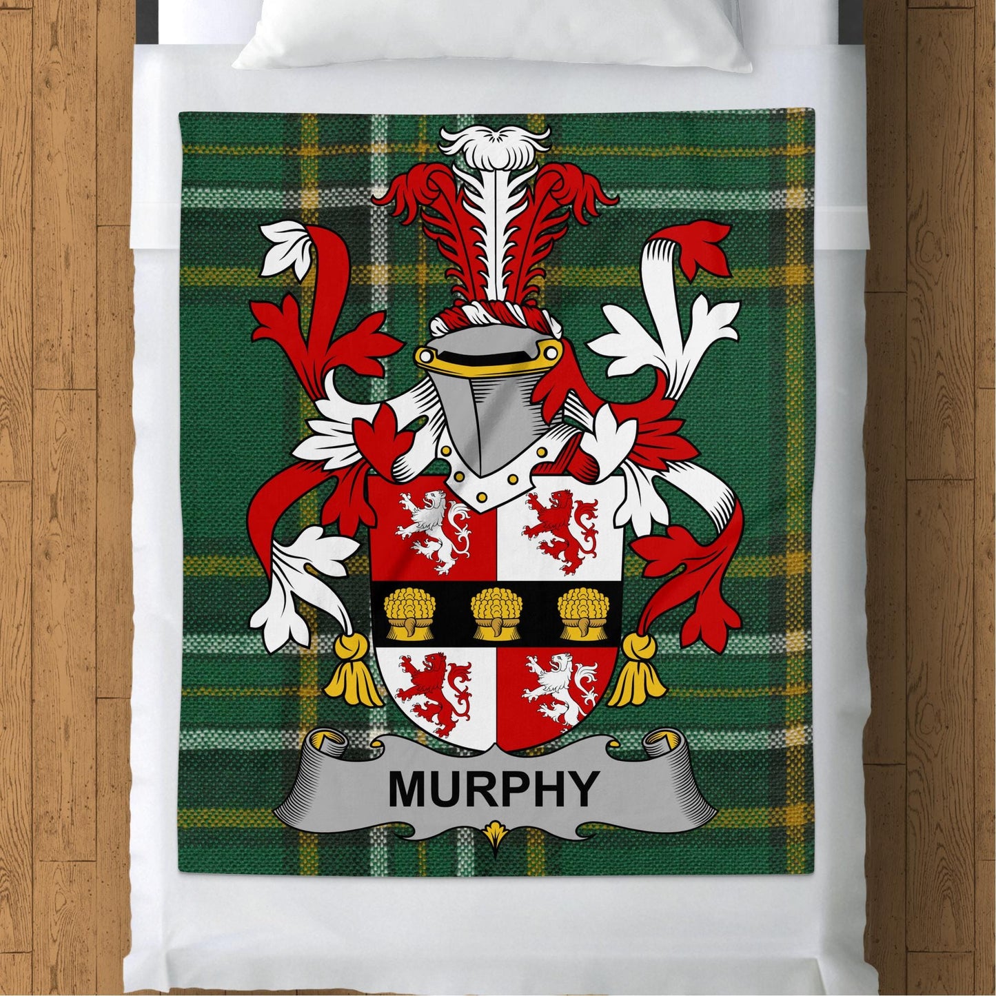 Blankets (Arctic Fleece Blanket (50" x 60")) - / 50" x 60" Murphy Surname Irish Tartan Throw Blanket