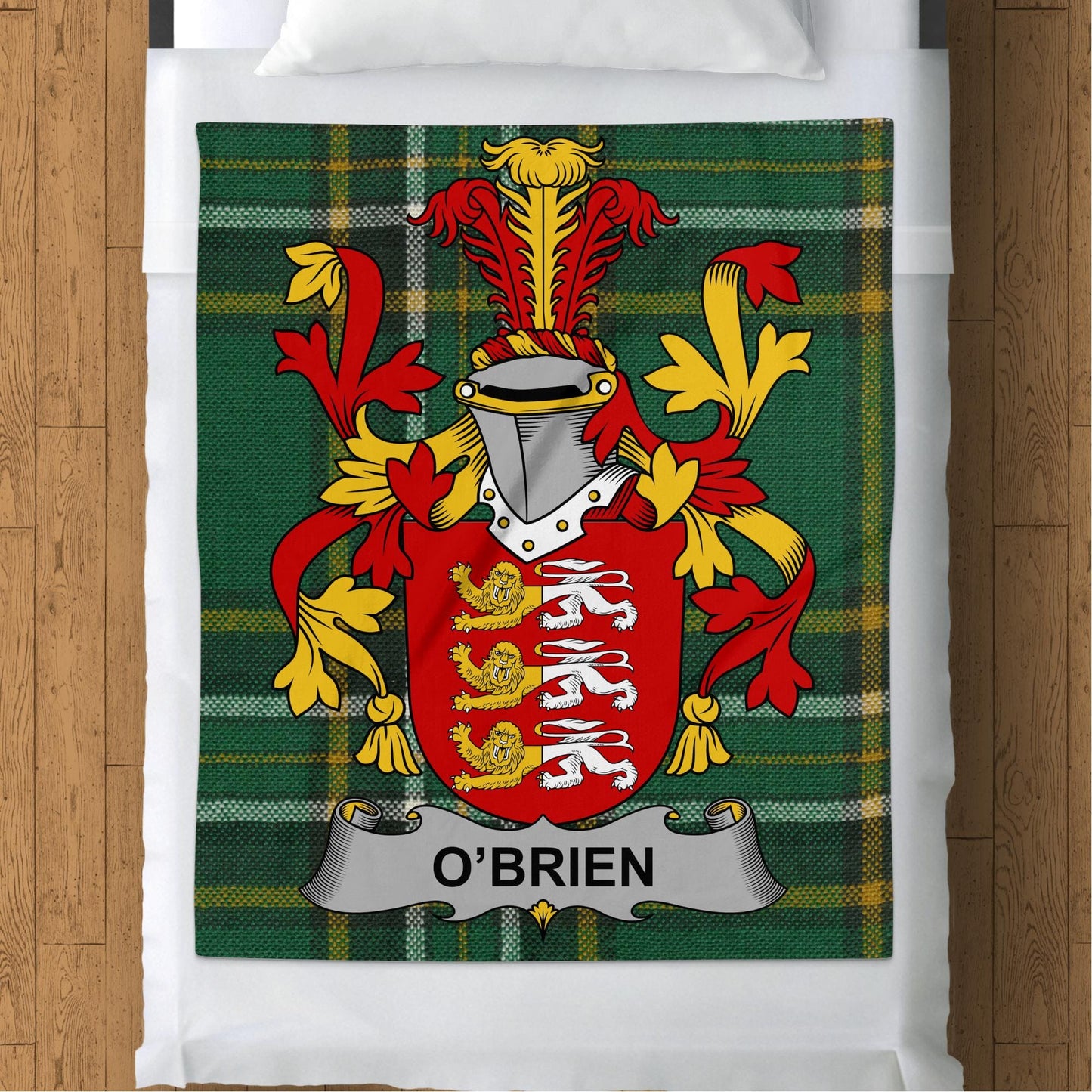 Blankets (Arctic Fleece Blanket (50" x 60")) - / 50" x 60" O'Brien Surname Irish Tartan Throw Blanket