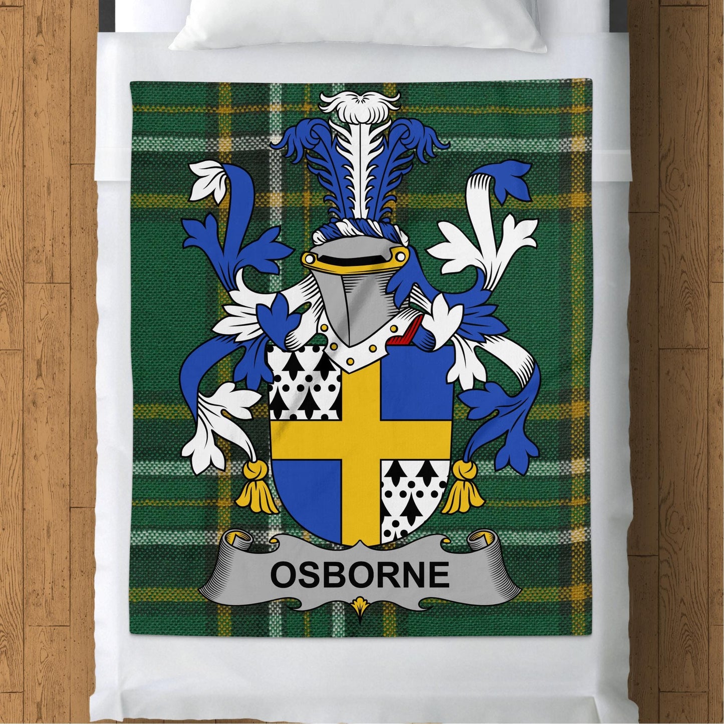 Blankets (Arctic Fleece Blanket (50" x 60")) - / 50" x 60" Osborne Surname Irish National Tartan Throw Blanket