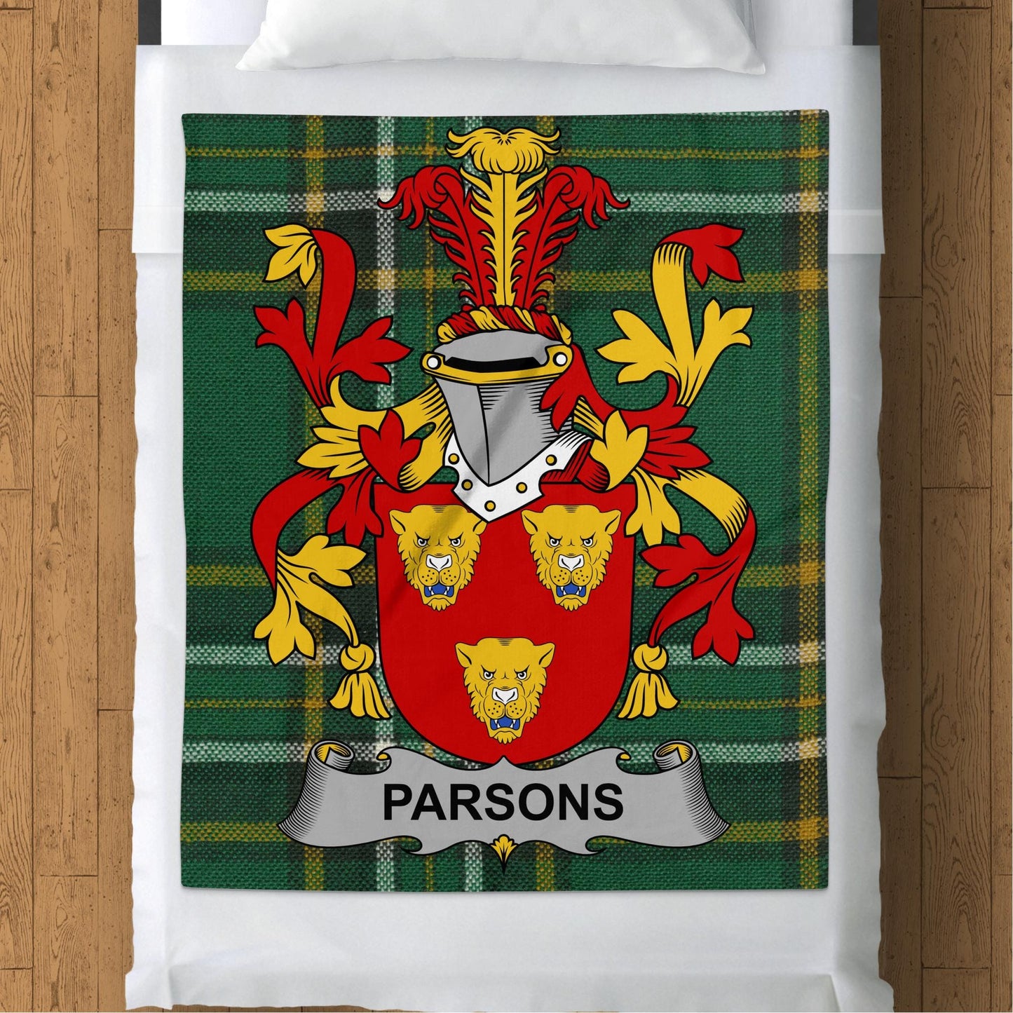 Blankets (Arctic Fleece Blanket (50" x 60")) - / 50" x 60" Parsons Surname Irish Tartan Throw Blanket