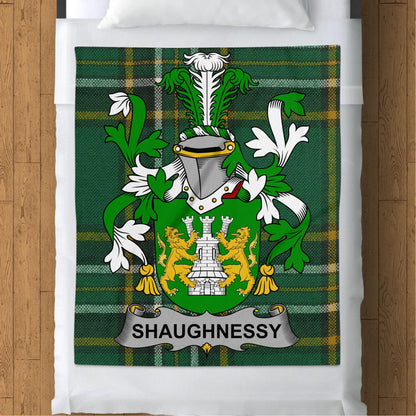 Blankets (Arctic Fleece Blanket (50" x 60")) - / 50" x 60" Shaughnessy Surname Irish Tartan Throw Blanket