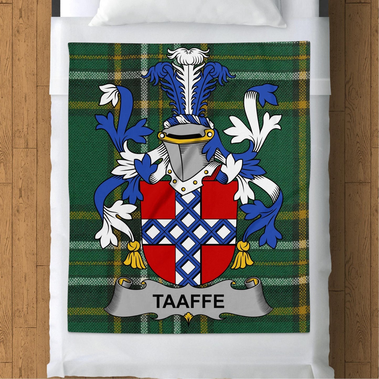 Blankets (Arctic Fleece Blanket (50" x 60")) - / 50" x 60" Taaffe Surname Irish Tartan Throw Blanket