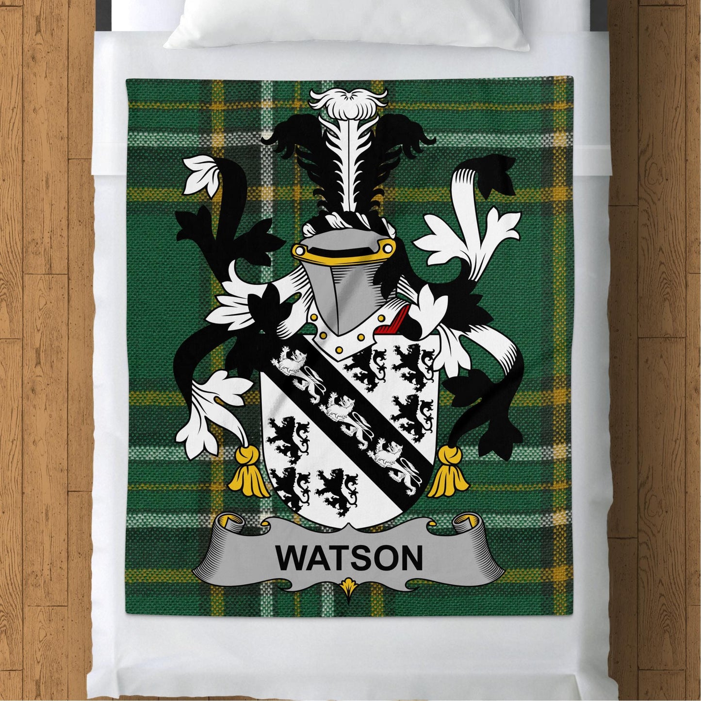 Blankets (Arctic Fleece Blanket (50" x 60")) - / 50" x 60" Watson Surname Irish Tartan Throw Blanket