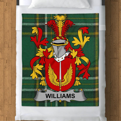 Blankets (Arctic Fleece Blanket (50" x 60")) - / 50" x 60" Williams Surname Irish Tartan Throw Blanket