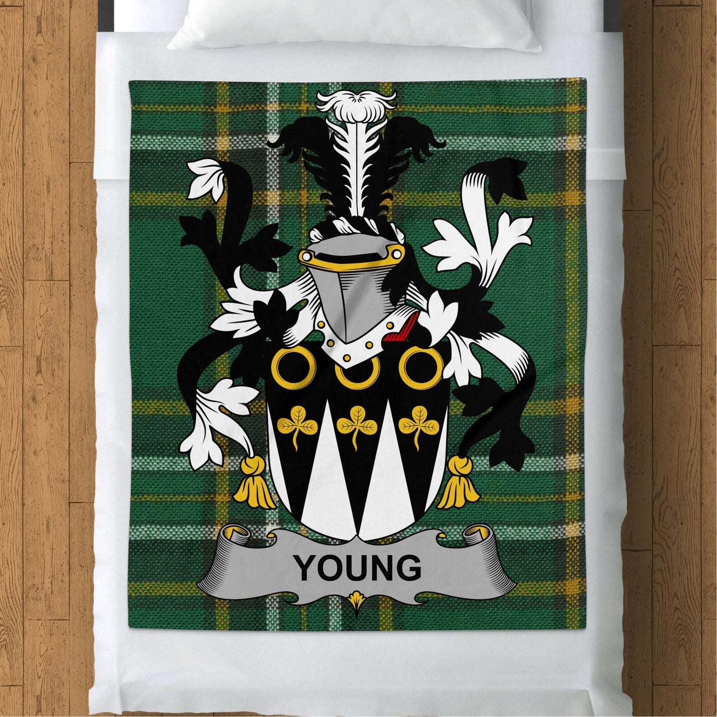 Blankets (Arctic Fleece Blanket (50" x 60")) - / 50" x 60" Young Surname Irish Tartan Throw Blanket