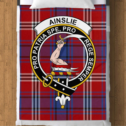 Blankets (Arctic Fleece Blanket (60" x 80")) - / 60" x 80" Ainslie Crest Scottish Tartan Throw Blanket