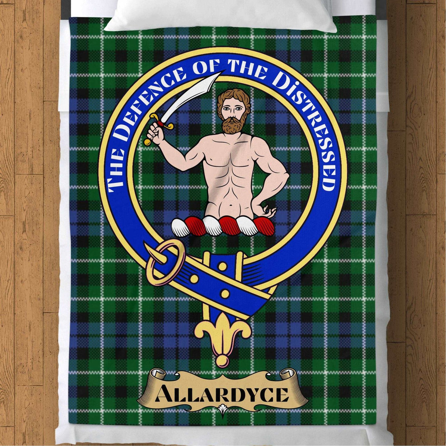 Blankets (Arctic Fleece Blanket (60" x 80")) - / 60" x 80" Allardyce Crest The Defence Of The Distressed Blanket