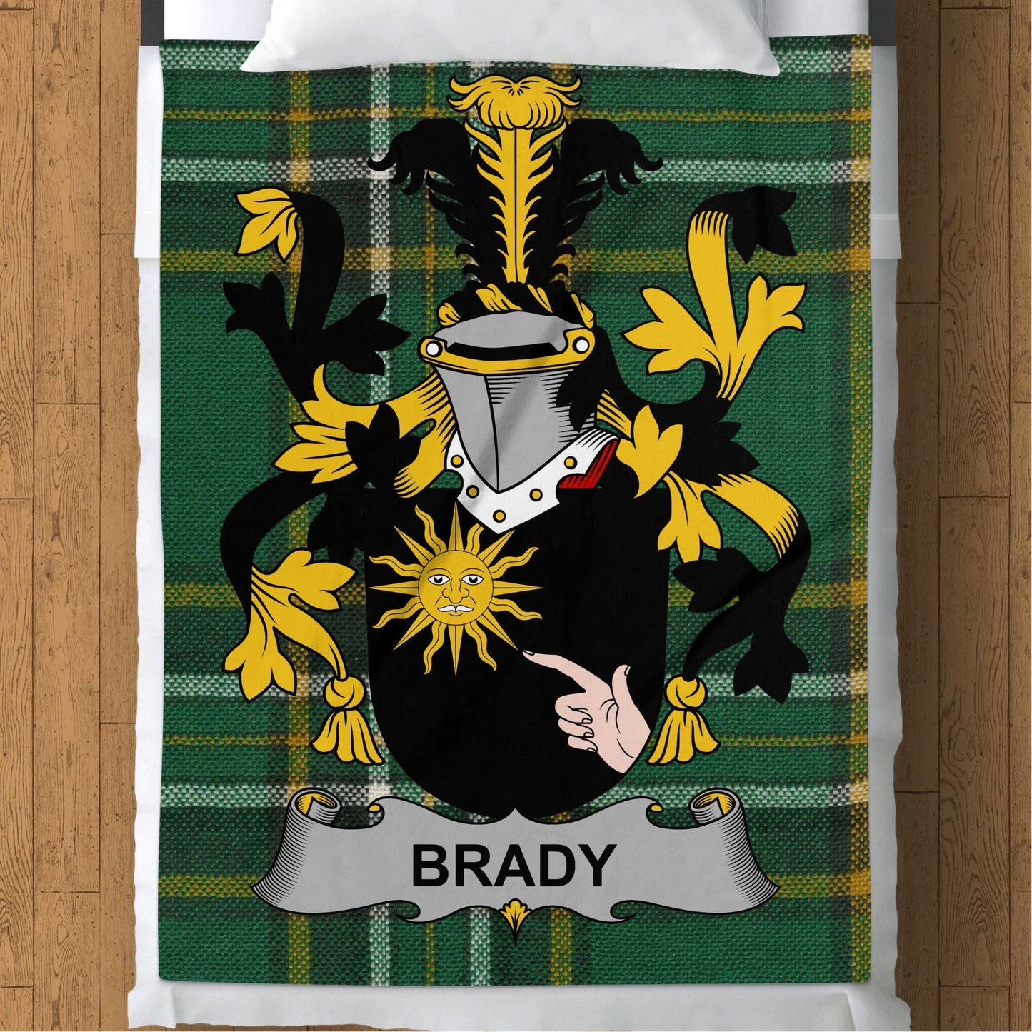 Blankets (Arctic Fleece Blanket (60" x 80")) - / 60" x 80" Brady Surname Irish Tartan Throw Blanket