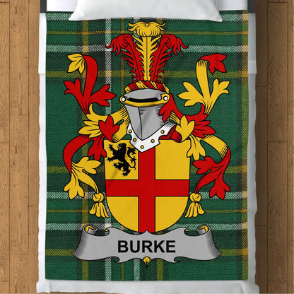 Blankets (Arctic Fleece Blanket (60" x 80")) - / 60" x 80" Burke Surname Irish Tartan Throw Blanket